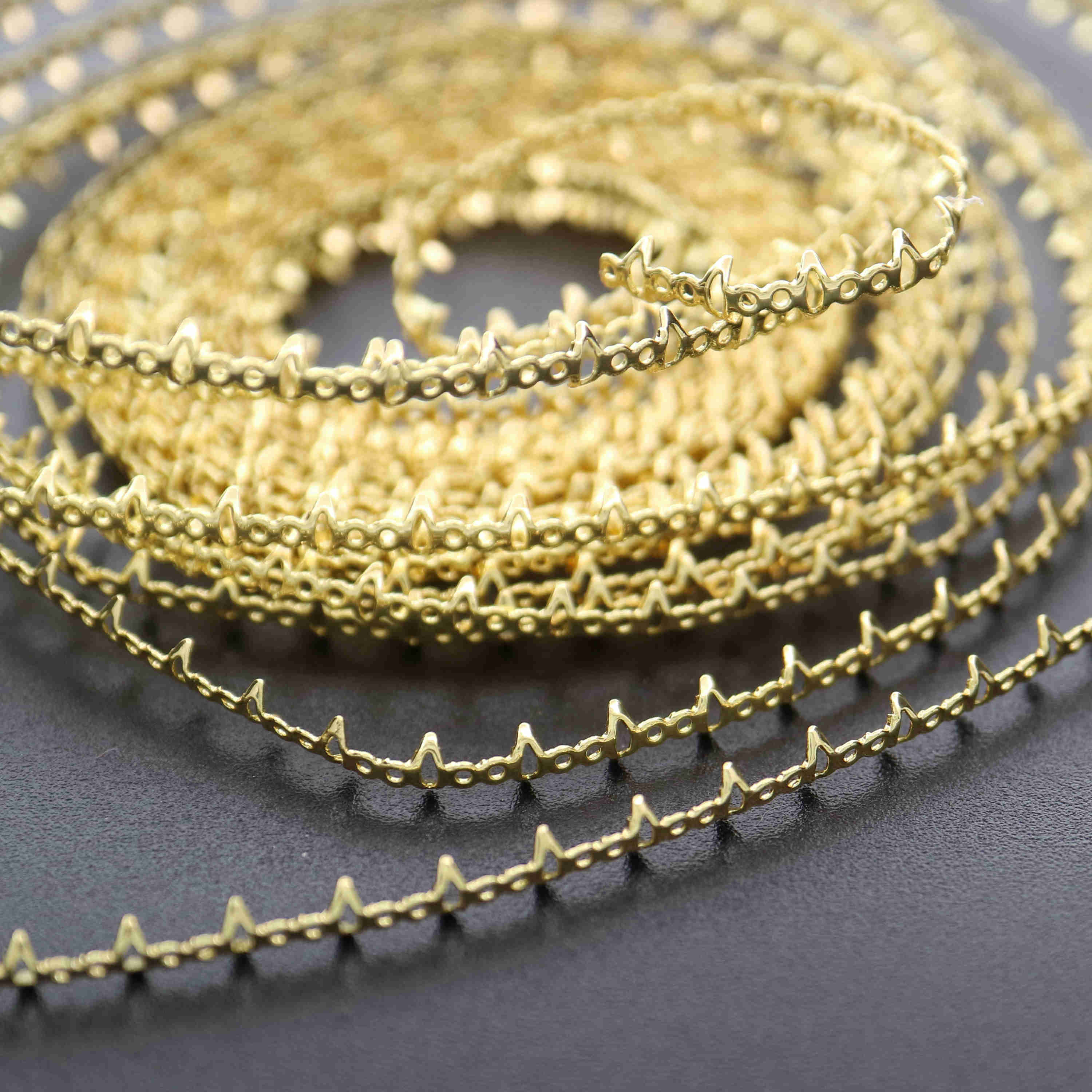 1 Meter Vintage Style Raw Brass Crown Cabochon Stone Wrapping Wire Special DIY Findings 1505019 - Click Image to Close